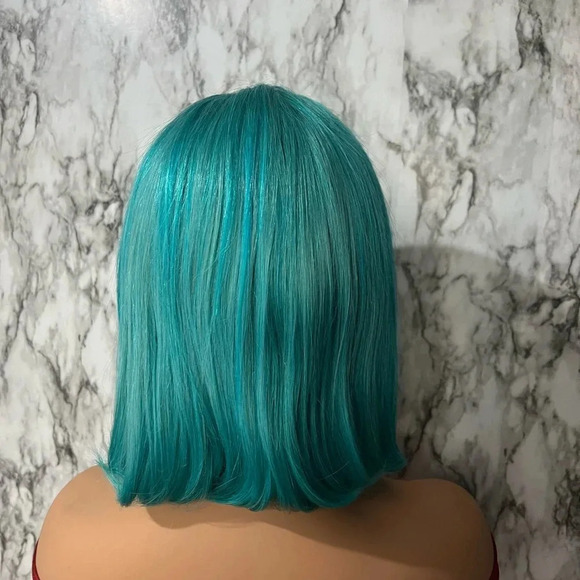 13 x 4 HD Lace front Blue Bob Short Hair Wig 100% Human hair | 12 Inch - Picture 5 of 11